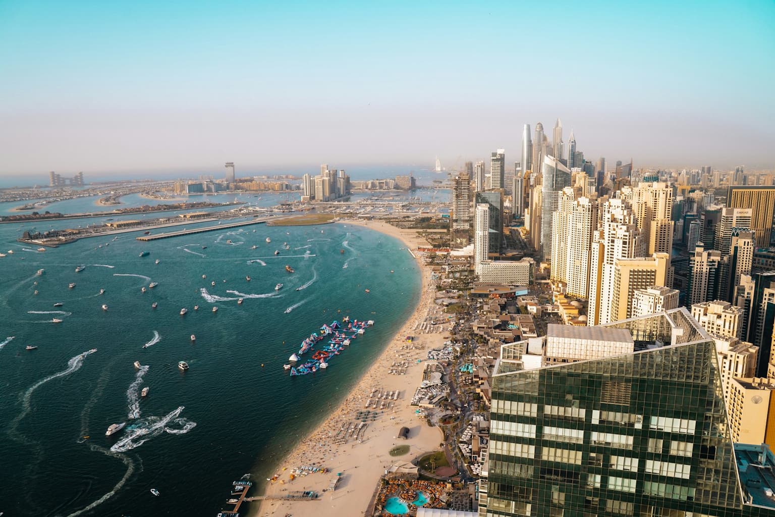 Dubai Marina and JBR beach